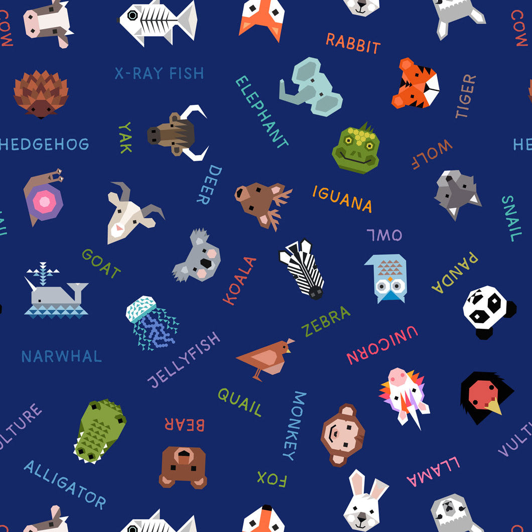 Animal Alphabet / Animal Names on Blue