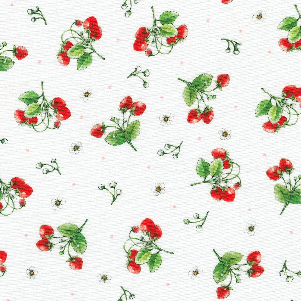 Strawberry Season / Strawberry Clusters on White