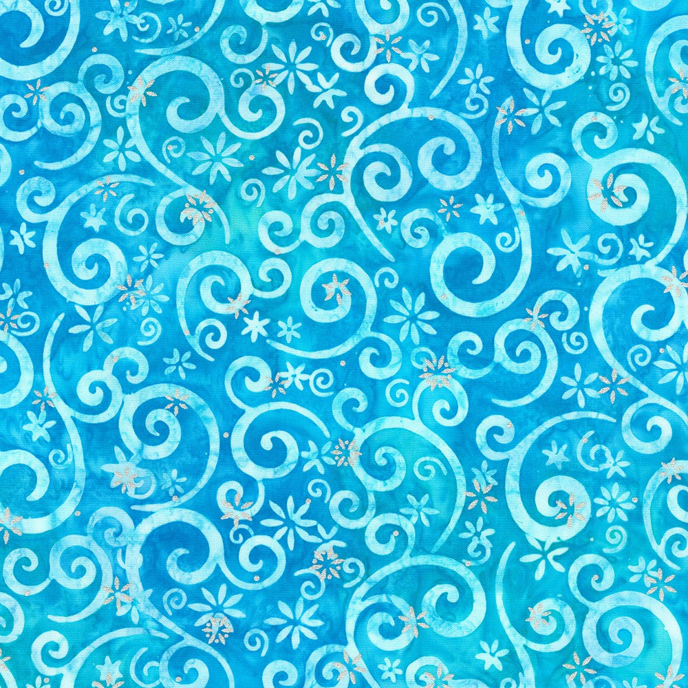 Snowscape / Swirls in Aqua