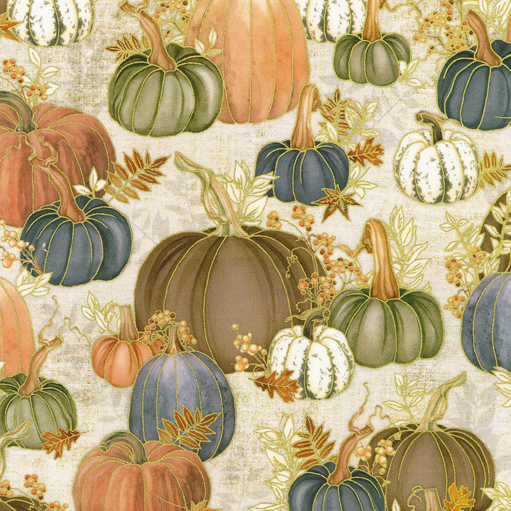 Hello Fall / Pumpkins in Linen