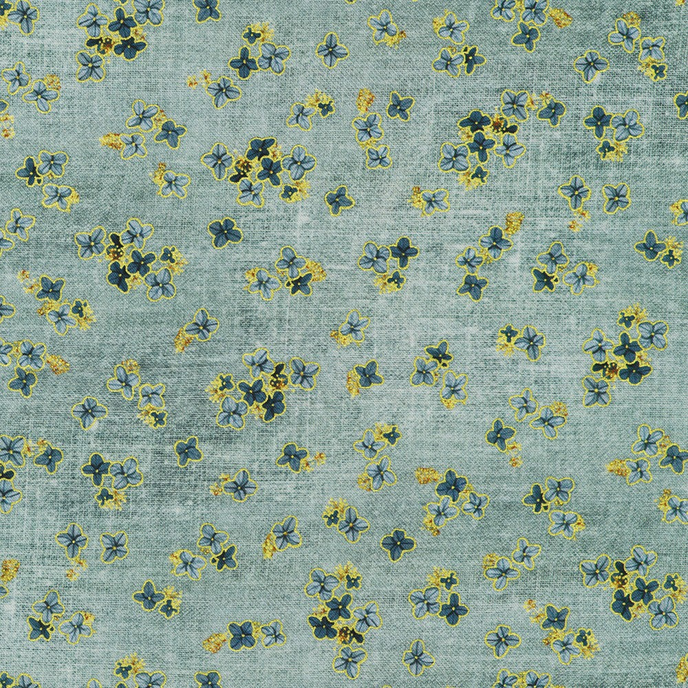 Hello Fall / Floral Clusters in Dusty Blue