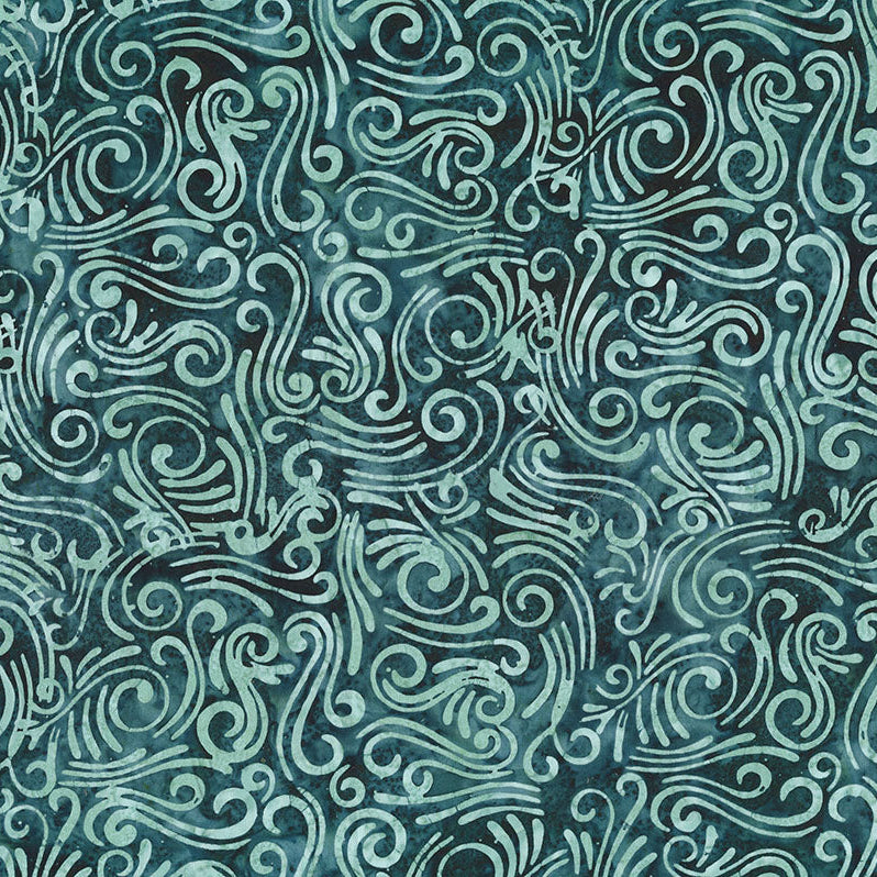 108" Swirls II / Dark Teal