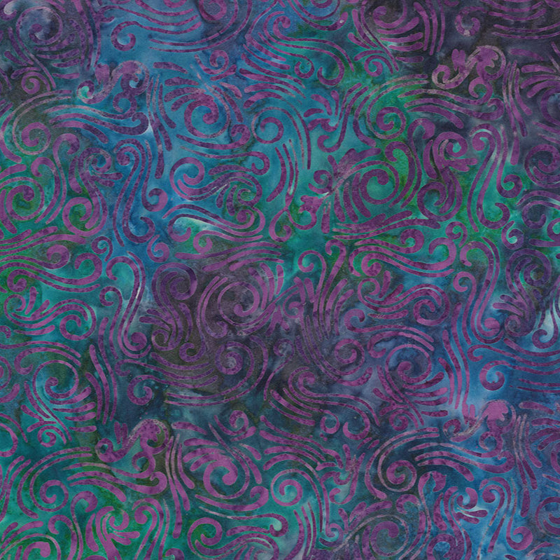 108" Swirls II / Purple Multi
