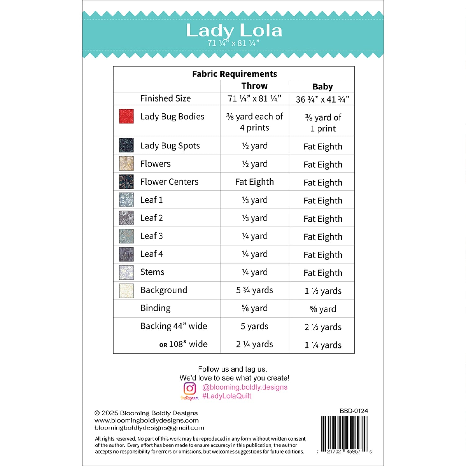 Lady Lola Pattern