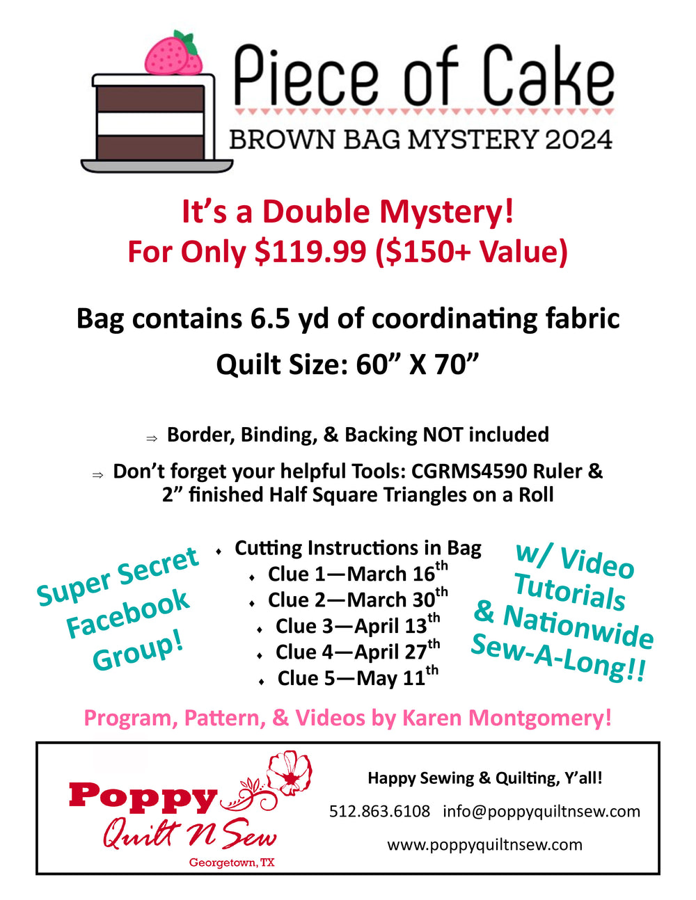 Brown Bag Mystery 2024 / Butterfly Fields in Green
