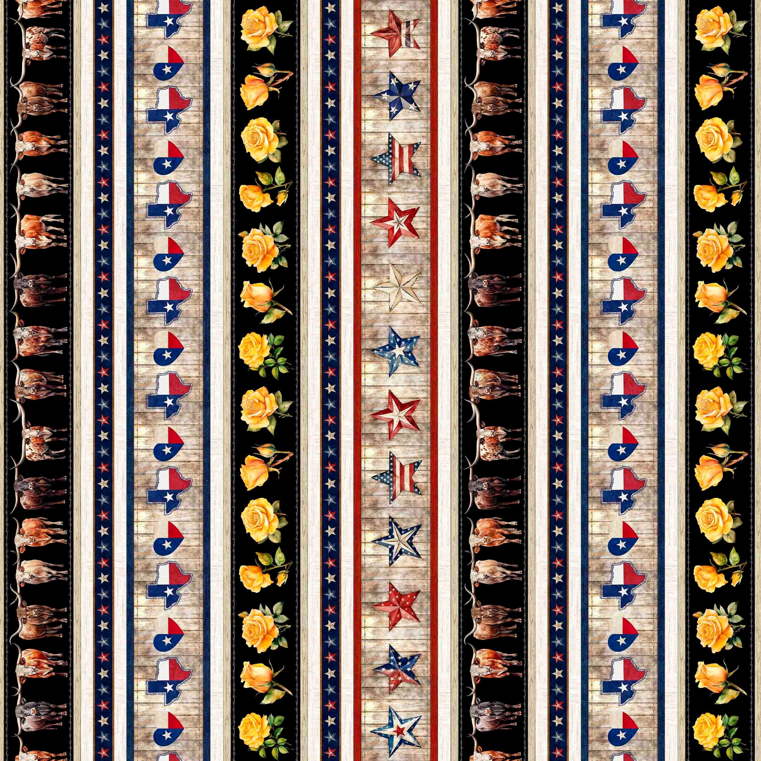 All Texas Shop Hop / Texas Decorative Stripe in Multi (Pre-Order)