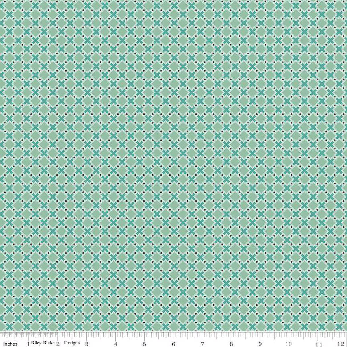 Lori Holt Bee Plaids / Orchard in Sea Glass
