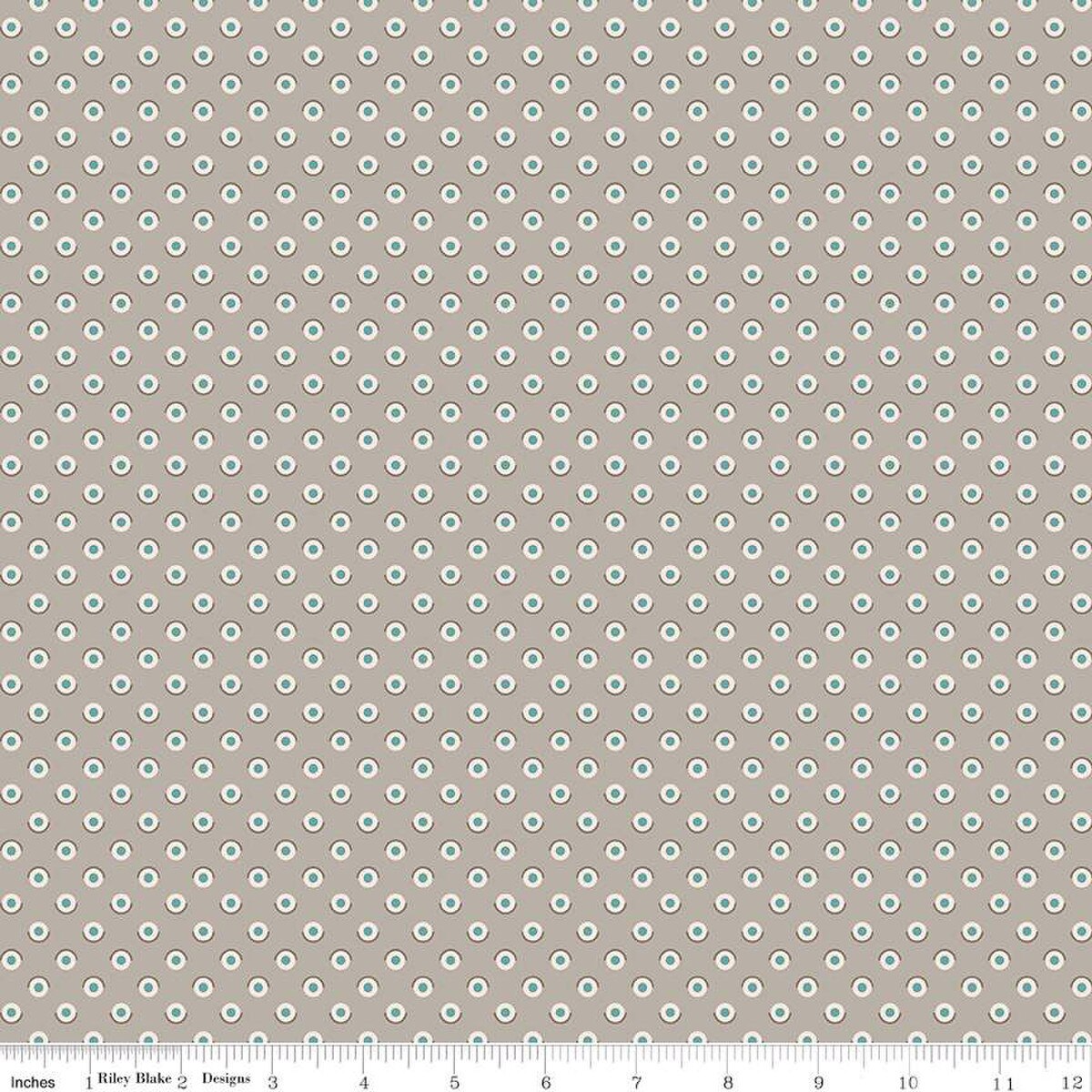 Lori Holt Bee Dots / Fawn in Pewter