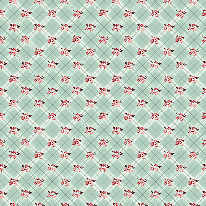 Love You Always / Floral Plaid in Mist