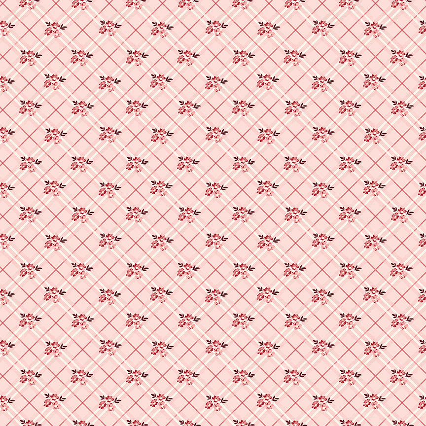 Love You Always / Floral Plaid in Pink