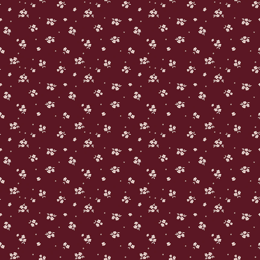 Love You Always / Ditsy in Maroon