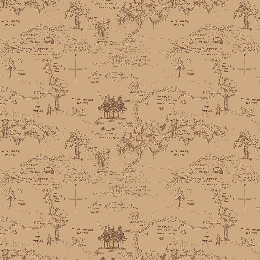 Winnie the Pooh / Map in Brown