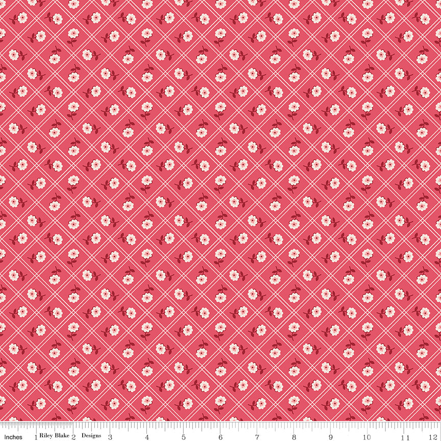 Berry & Sage / Calico in Tea Rose