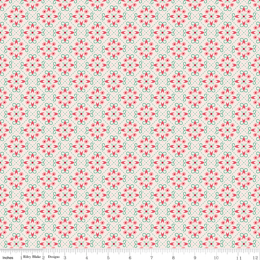 Berry & Sage / Wallpaper in Latte