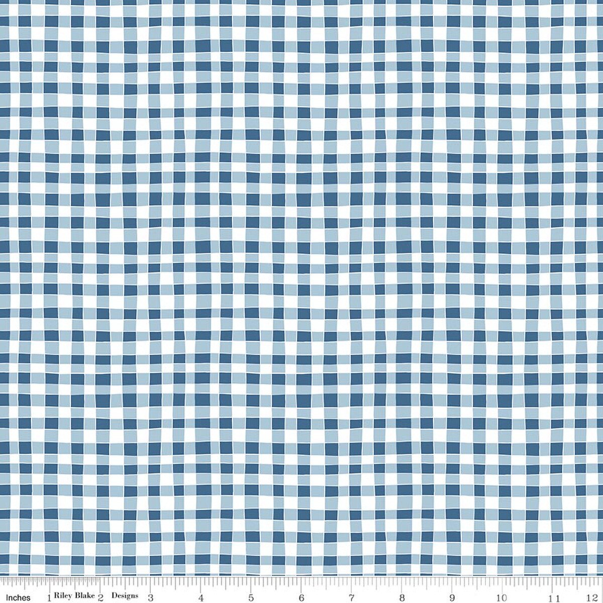 Firework Fields / Gingham in Blue