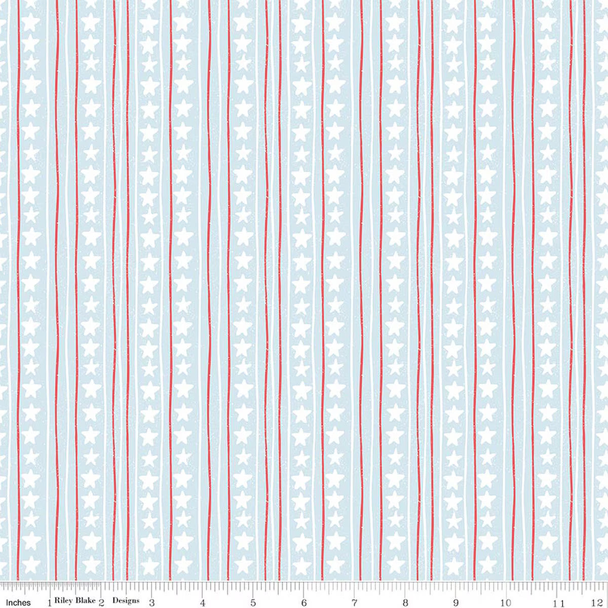 Firework Fields / Stars and Stripes in Light Blue