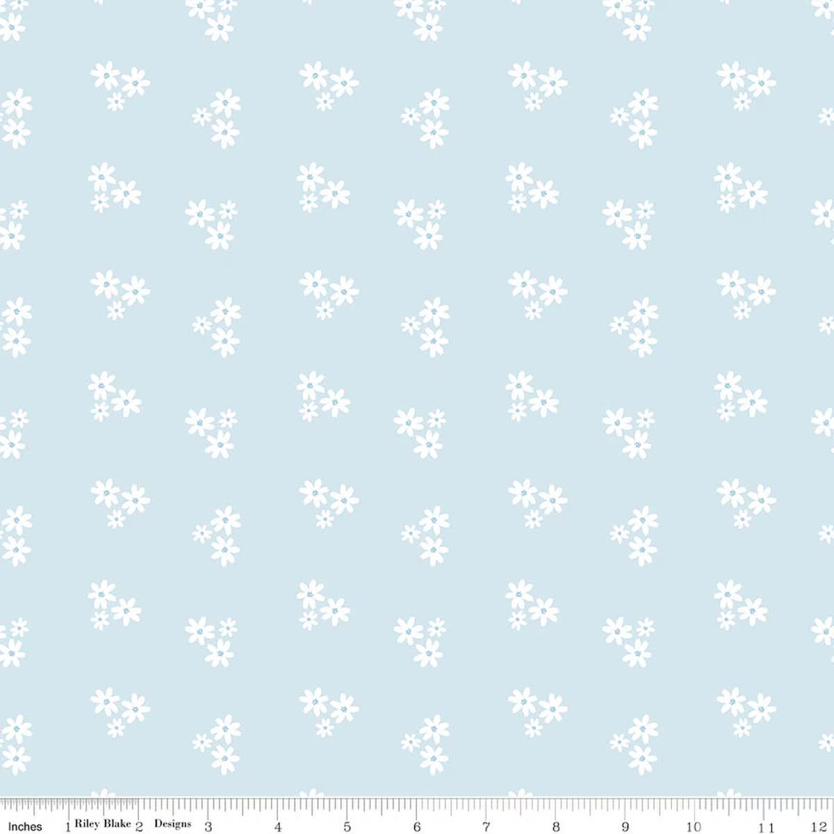 Firework Fields / Floral in Light Blue