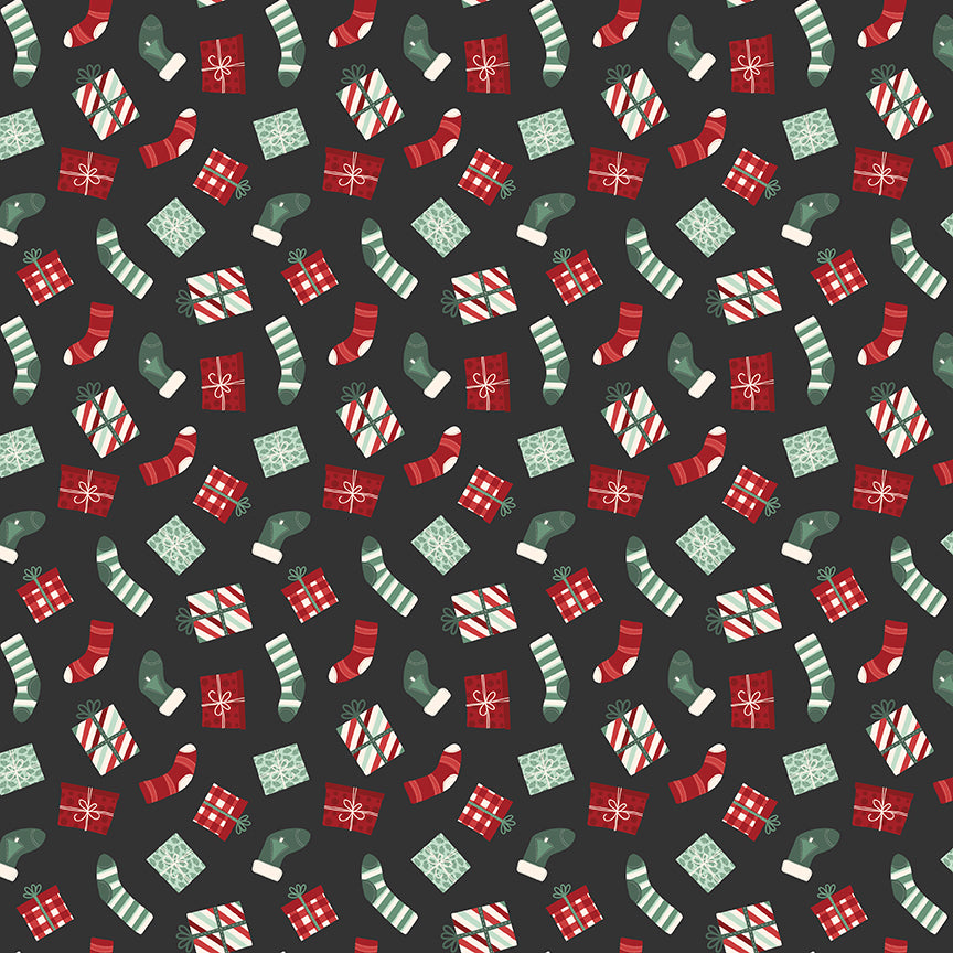 Evergreen Wishes / Stockings & Gifts in Black