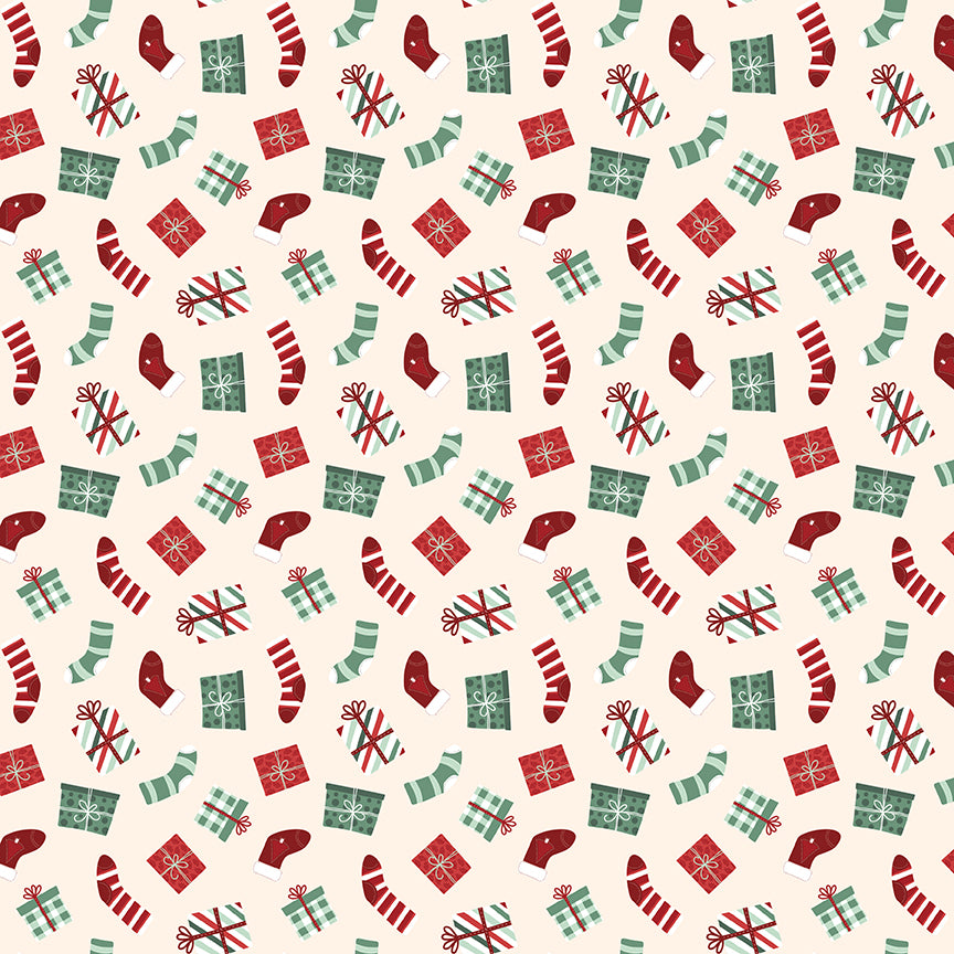 Evergreen Wishes / Stockings & Gifts in Cream