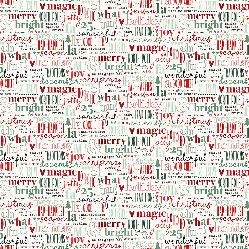 Evergreen Wishes / Text in Cream