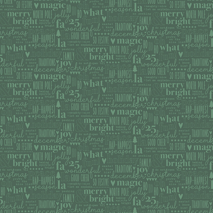 Evergreen Wishes / Text in Green