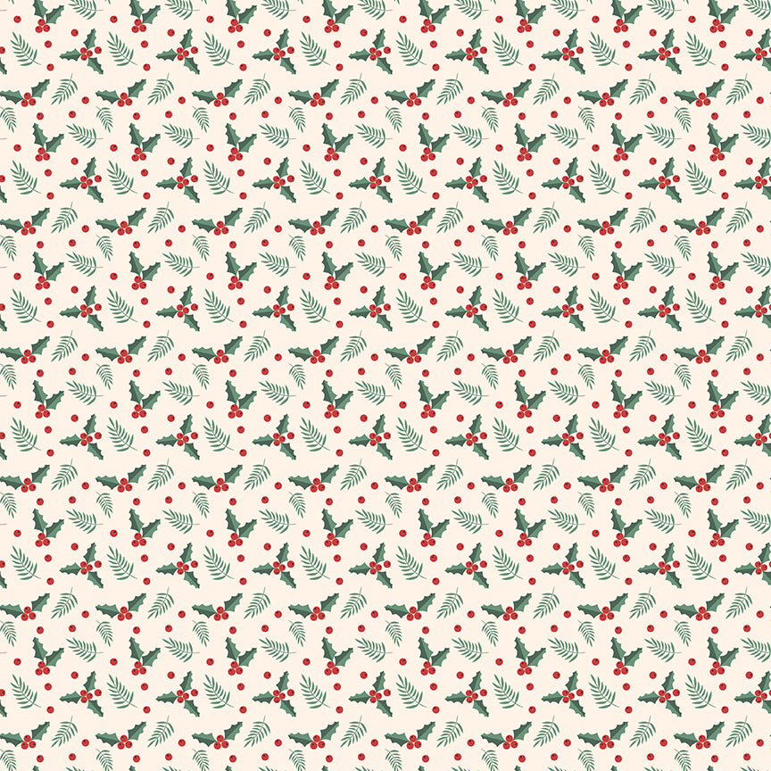 Evergreen Wishes / Holly Berries in Cream