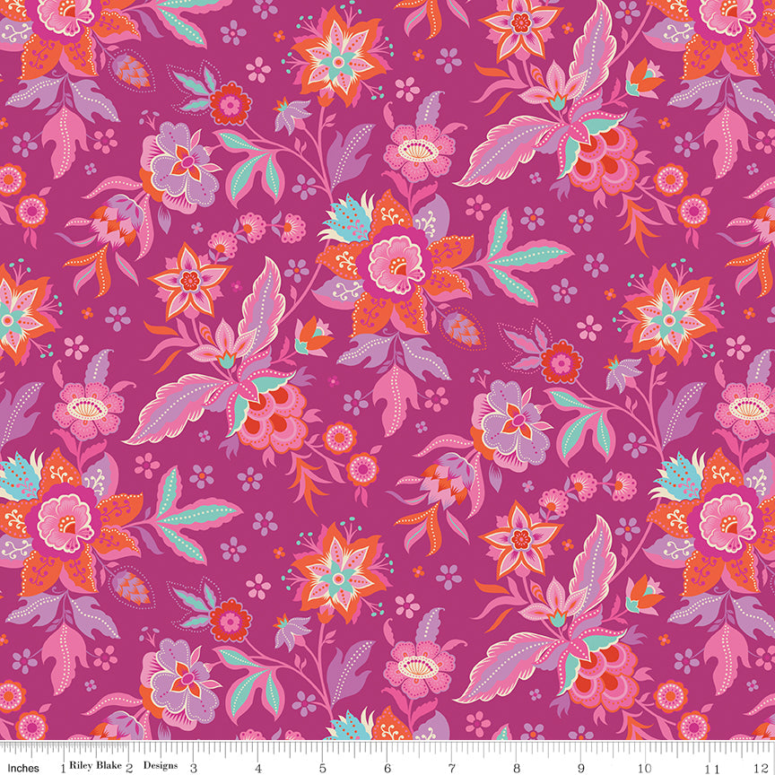 Kipling Gardens / Main in Fuchsia