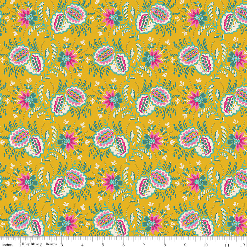 Kipling Gardens / Pemberly in Mustard