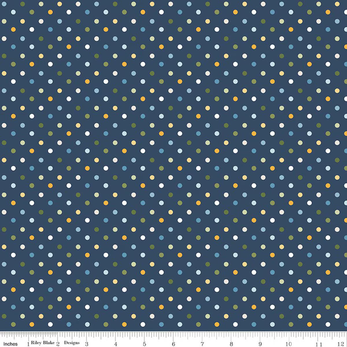 Sunshine & Dandelions / Dots in Navy