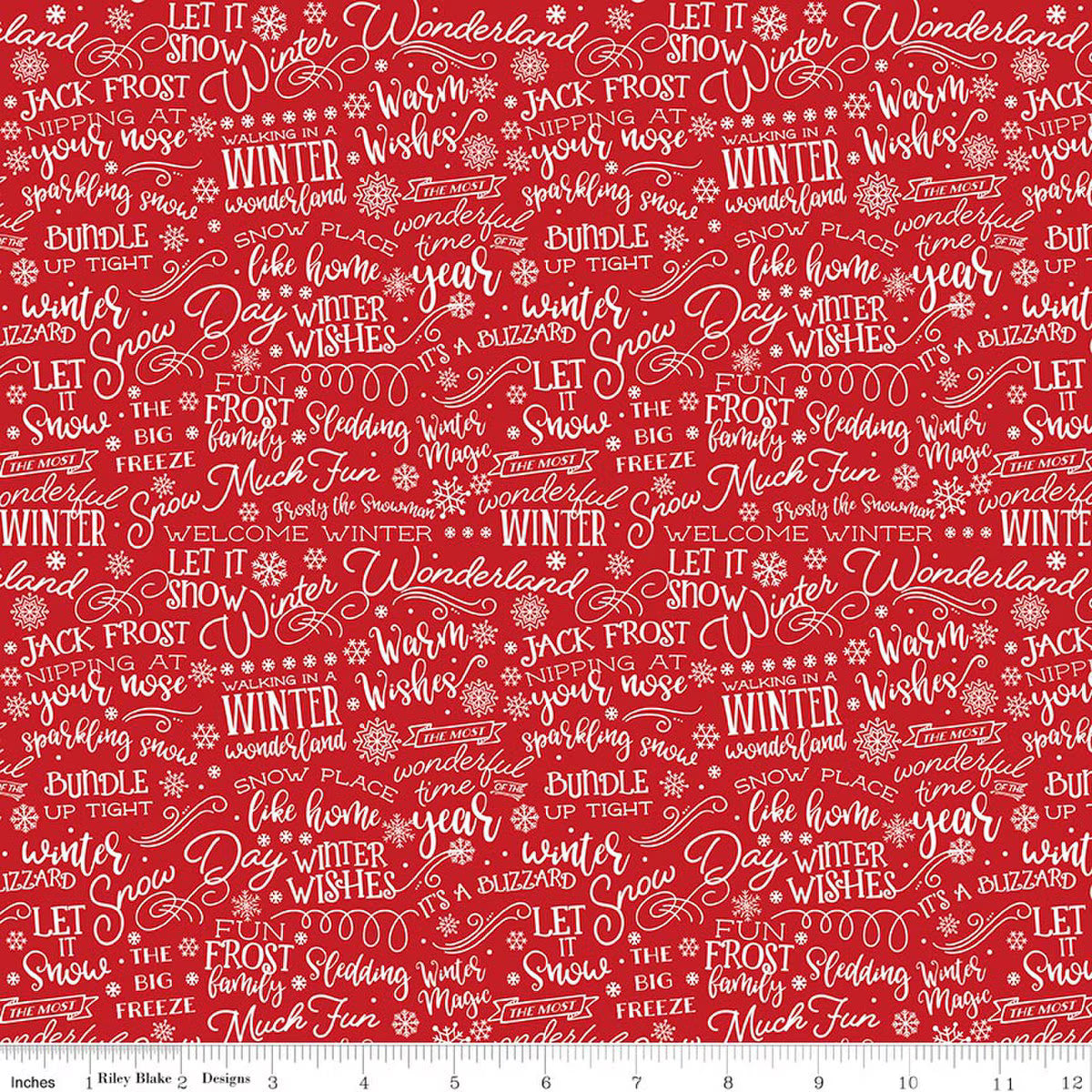 A Perfect Winter / Text in Red