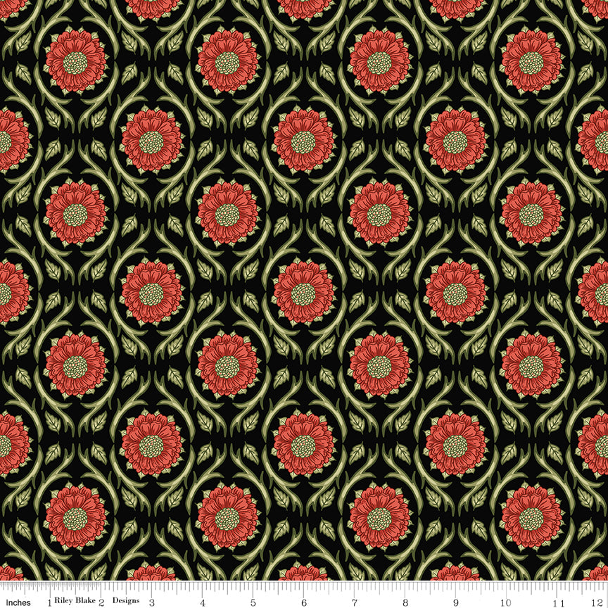 Tangled Garden / Medallions in Black