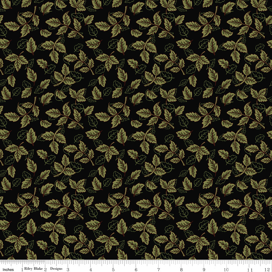 Tangled Garden / Leaves in Black