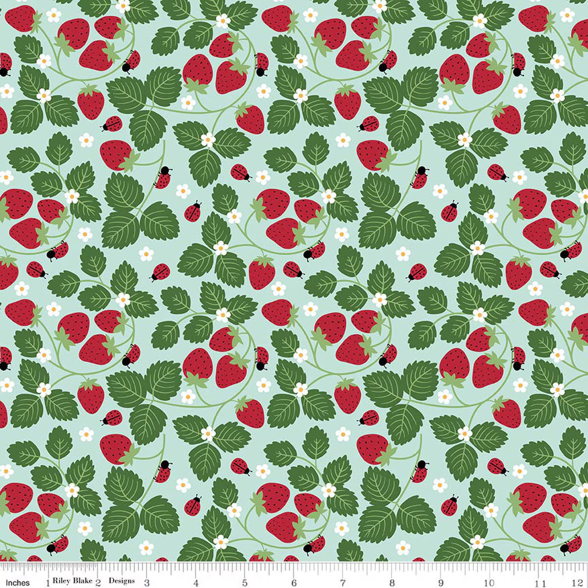 Little Ladybug / Strawberries in Blue