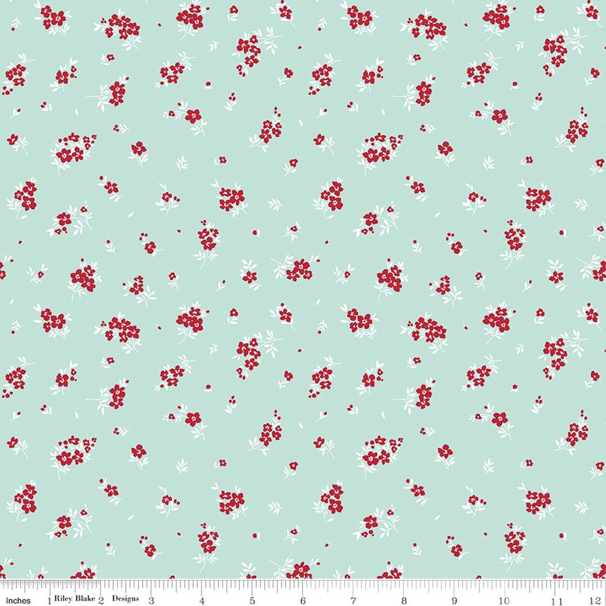 Little Ladybug / Mini Flowers in Blue