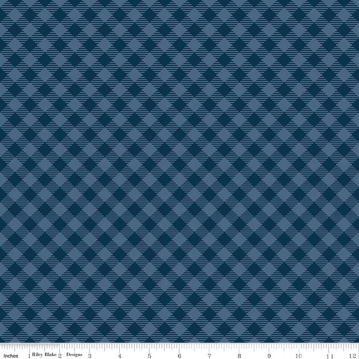 Denim & Daisy / Gingham in Oxford Blue
