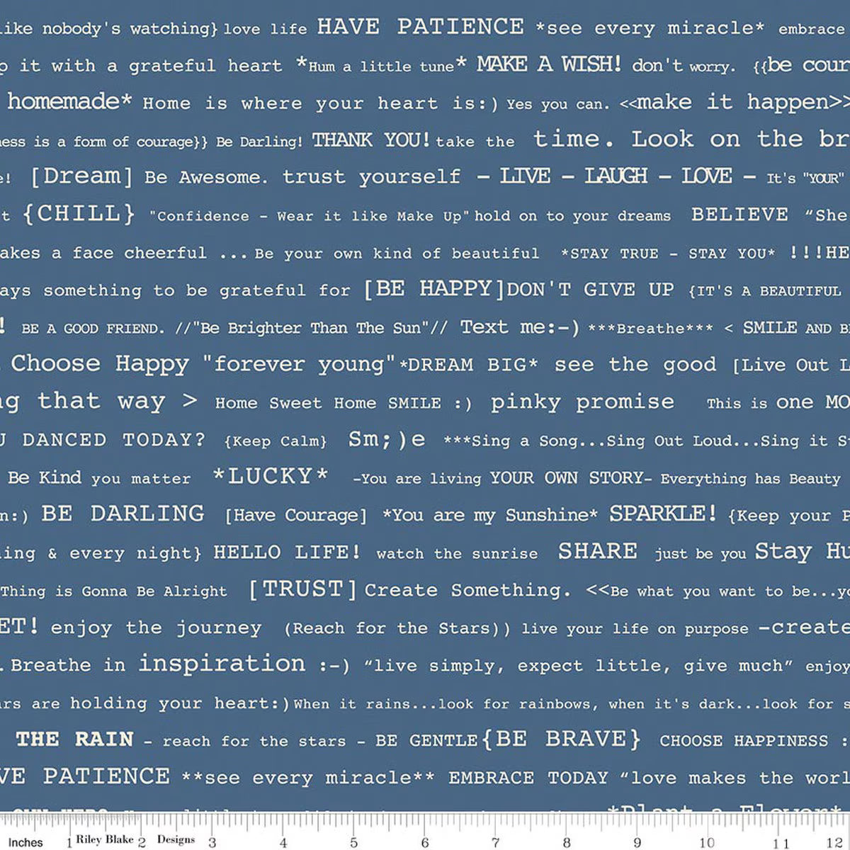 Denim & Daisy / Happy Text in Denim