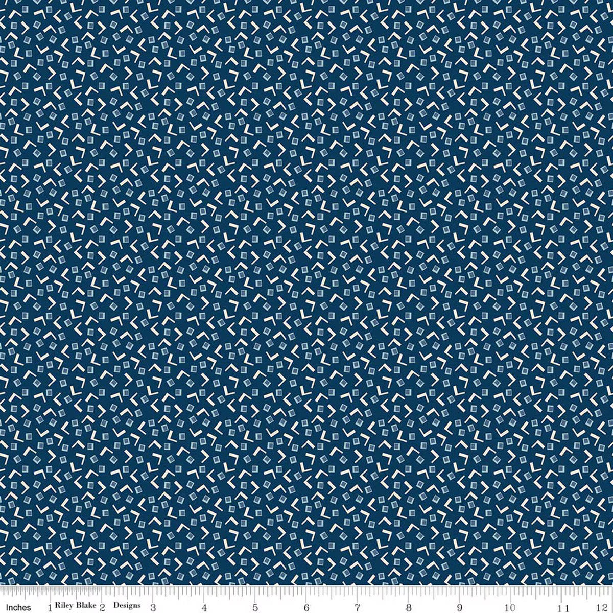 Denim & Daisy / Tiny Squares in Oxford Blue