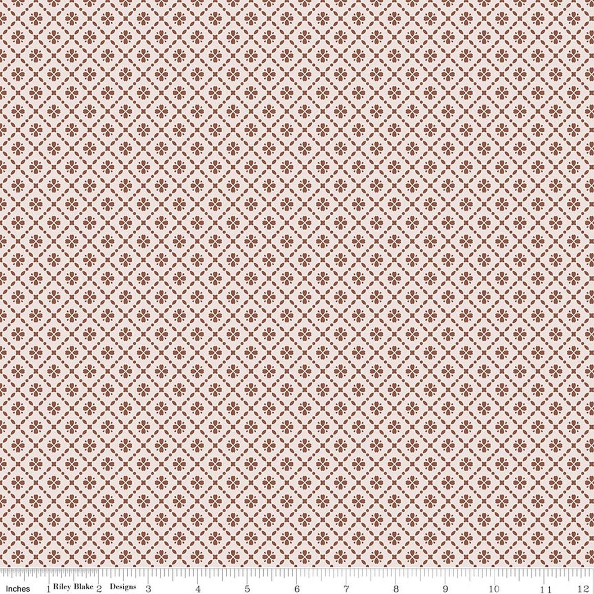 Harvest on the Prairie / Floral Geo in Brown