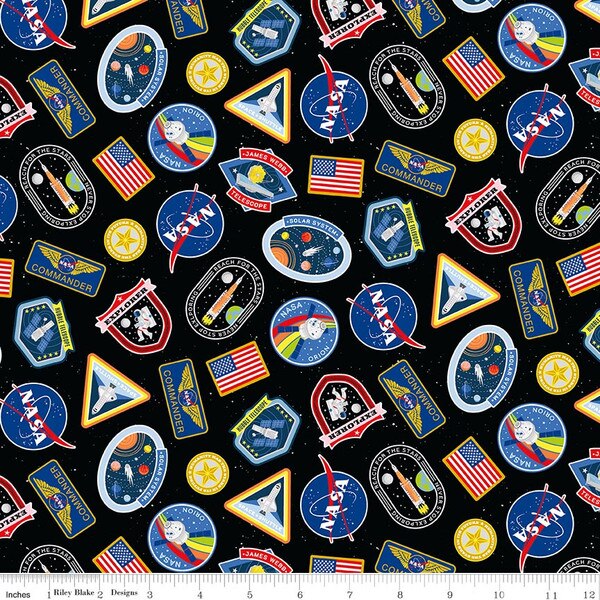 Reach for the Stars with NASA / Patches in Black
