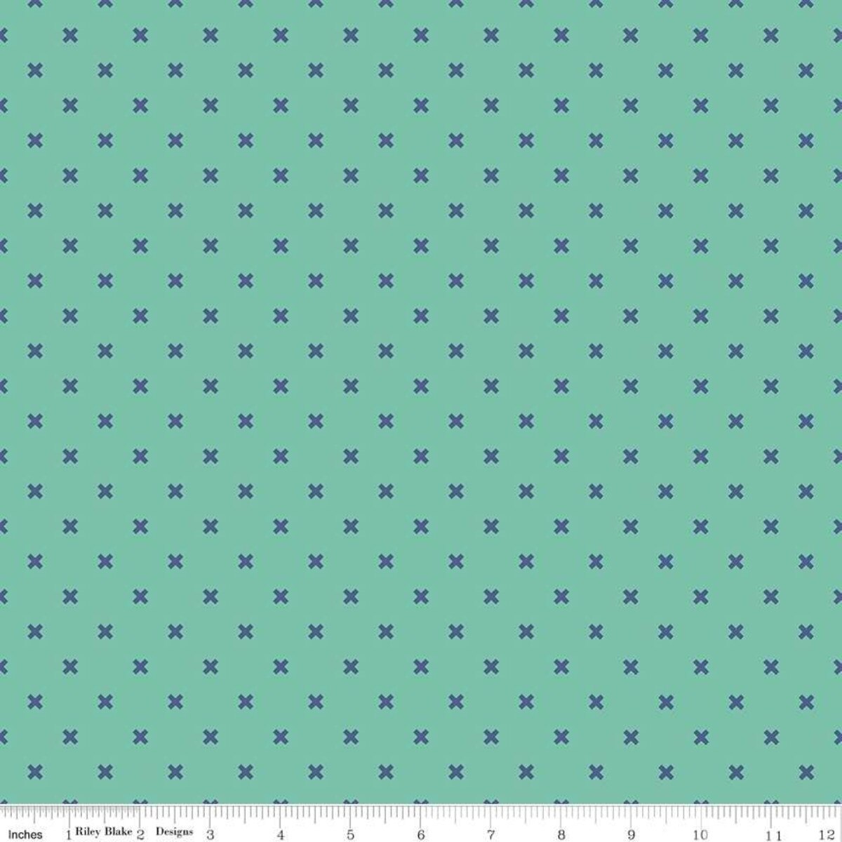 Lori Holt Bee Basics / X in Teal