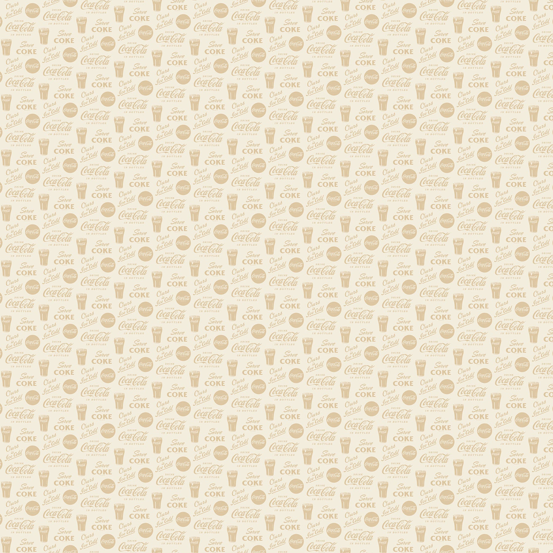 Coca-Cola® / Tonal Text in Cream