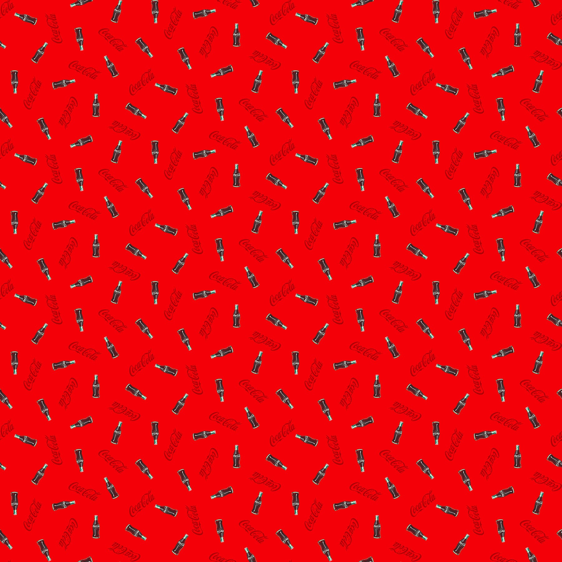 Coca-Cola® / Tossed Bottles in Red
