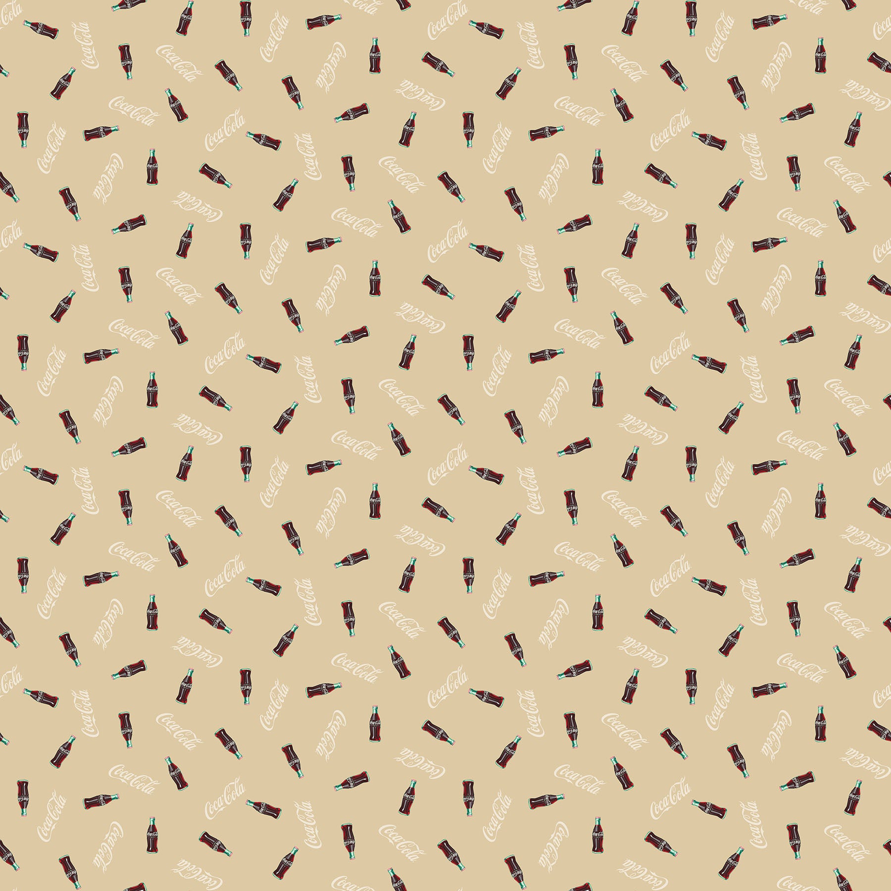 Coca-Cola® / Tossed Bottles in Cream