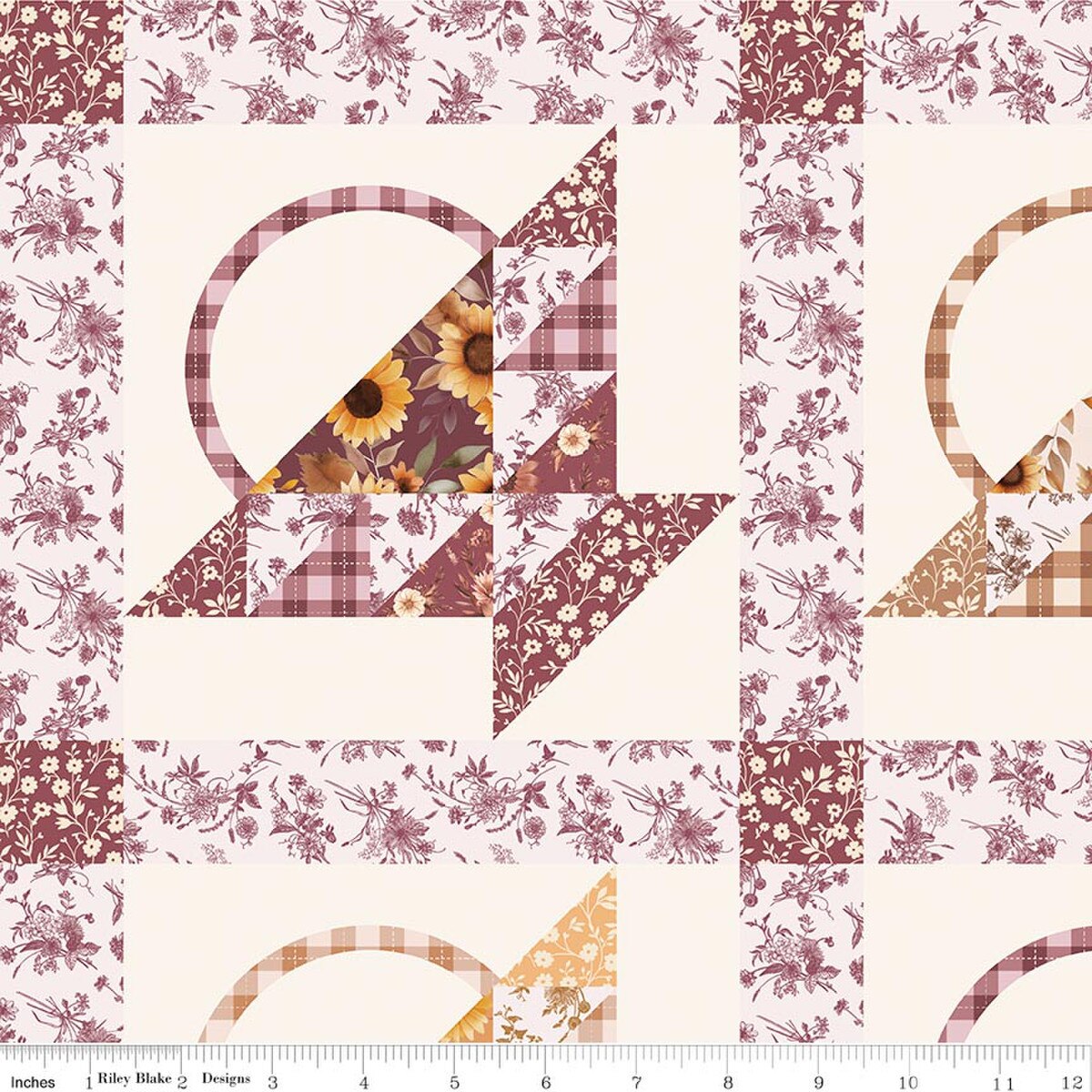 Harvest on the Prairie / Harvest Baskets Cheater Print in Cream
