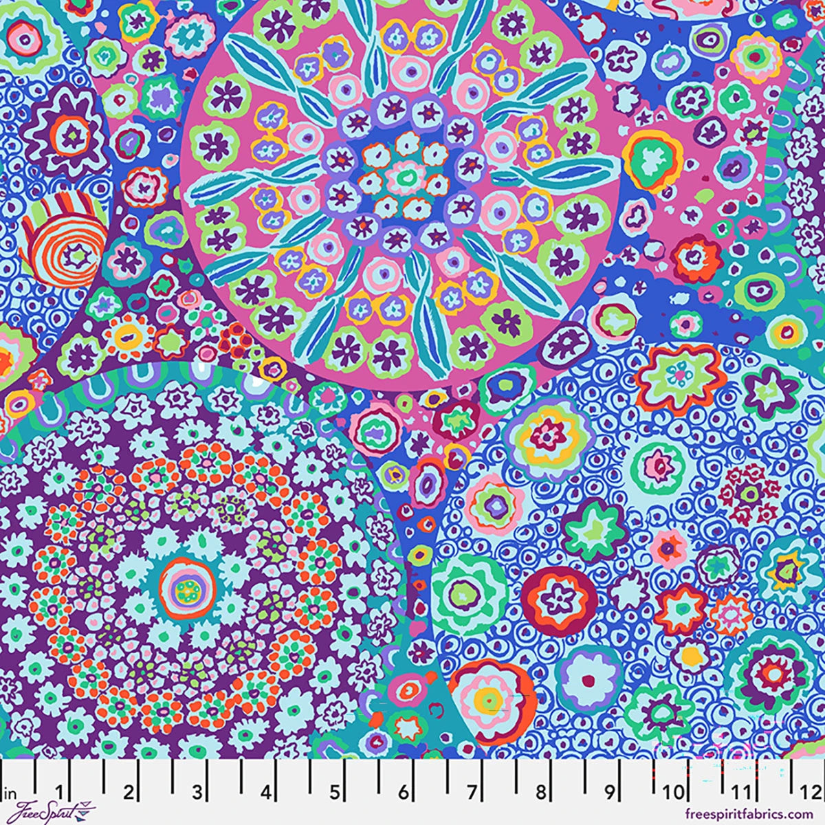 Kaffe Fassett Cotton Lawn / Millefiore in Aqua