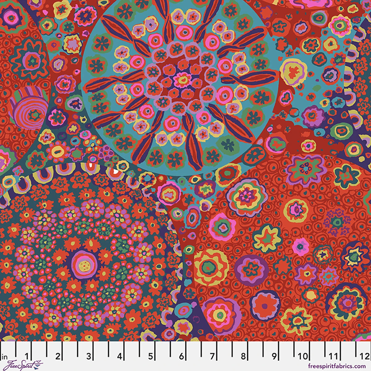 Kaffe Fassett Cotton Lawn / Millefiore in Red