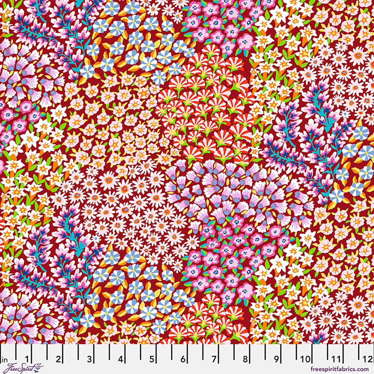 Kaffe Fassett Cotton Lawn / Persian Garden in Rust