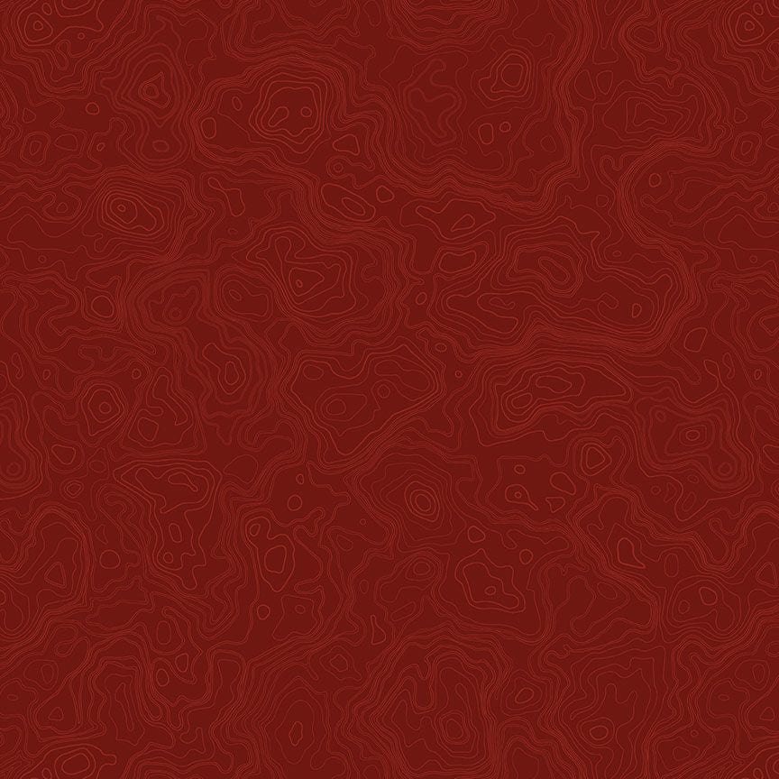 Path To Freedom / Topography Map in Burgundy