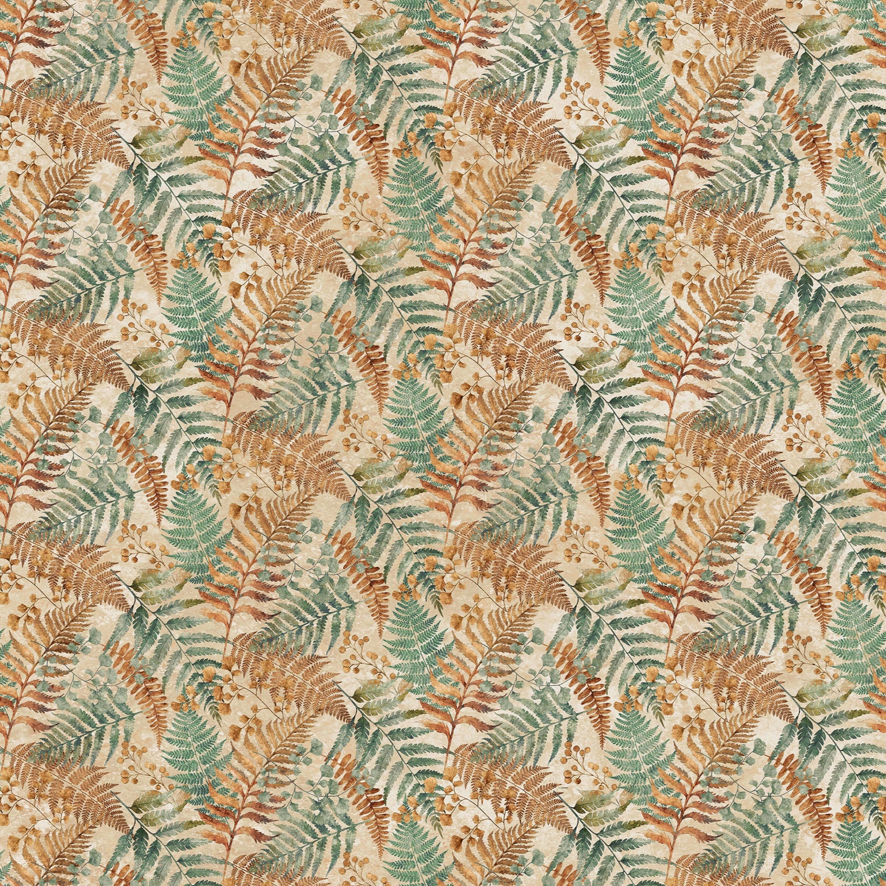 Rooted / Ferns in Tan