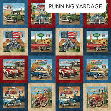 Historic Route 66 / Blocks in Navy Multi